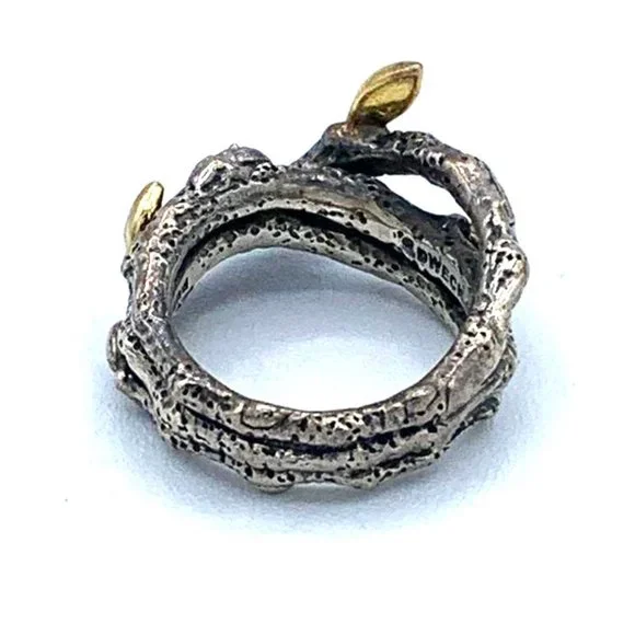 EXQUISITE DWECK DIAMOND DESIGNER SILVER RING GENUINE RARE , SIZE 7